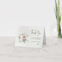 Sip n See New Baby Folded Thank You Card Pink