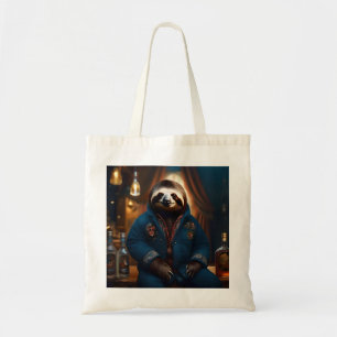 "Sip 'n' Slow: The Cozy Sloth in a Drinking Jacket Tote Bag