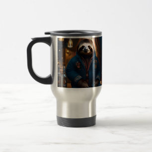 "Sip 'n' Slow: The Cozy Sloth in a Drinking Jacket Travel Mug