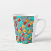 "Sip of Sweetness: Colourful Jelly Bean Art Latte 