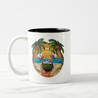 Sip on the Sun: Embrace the Endless Summer Vibes  Two-Tone Coffee Mug