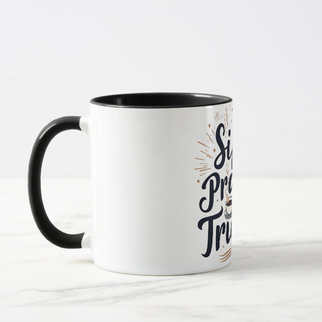 Sip Pray Trust Coffee And jesus Lover   Mug (Left)
