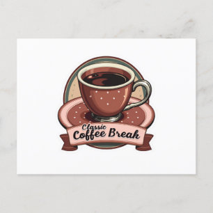 Sip & Savour: Greetings from the Retro Café  Postcard