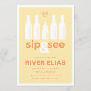 Sip & See Baby Shower Invitation
