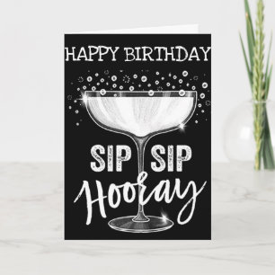 **SIP SIP HOORAY 40th BIRTHDAY AWAY** ADULT CARD