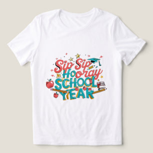 sip sip hooray back to school Tri-Blend shirt
