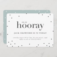 Sip sip hooray birthday party invitation