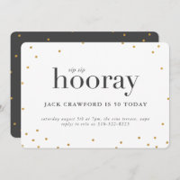 Sip sip hooray birthday party invitation