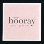 sip sip hooray birthday party napkin<br><div class="desc">sip sip hooray birthday party napkin. With modern graphic dots and bold graphic text this birthday party design is sure to suit men and women of all ages looking for a classy party theme.</div>