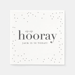 sip sip hooray birthday party napkin