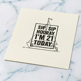 Sip Sip Hooray Birthday Stamp
