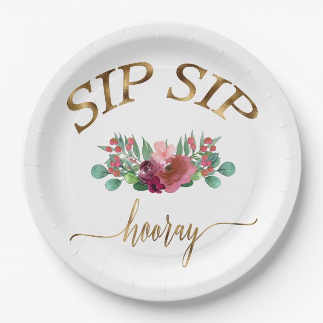 SIP SIP HOORAY BLOWING! PAPER PLATE (Front)