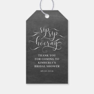 Sip Sip Hooray Bridal Shower Gift Tags