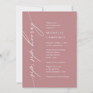 Sip, Sip, Hooray, Bridal Shower Party Celebration Invitation