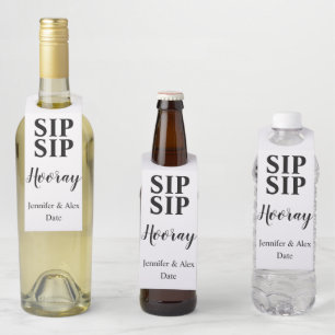 Sip Sip Hooray Celebration Bottle Tag