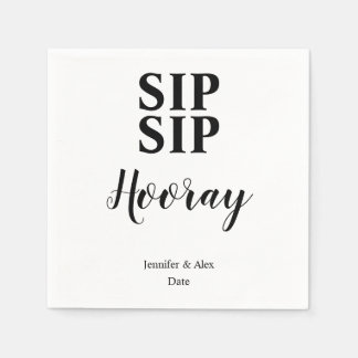 Sip Sip Hooray Celebration Napkin