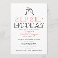 Sip Sip Hooray Champagne Toast Bridal Shower