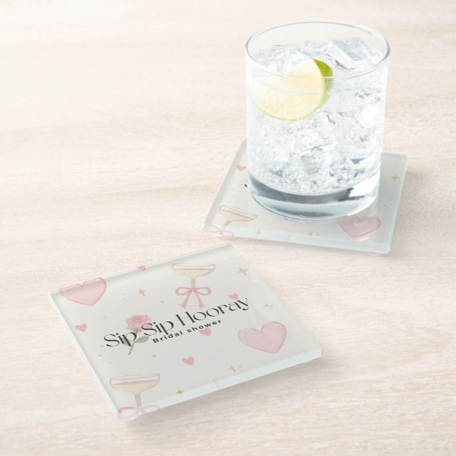 Sip Sip Hooray coaster (Angled)