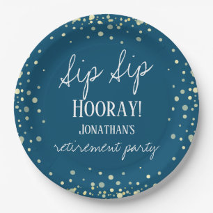 Sip Sip Hooray Congratulations Retirement Paper Pl Paper Plate