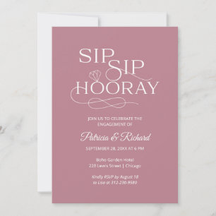 Sip Sip Hooray Engagement Party Invitations