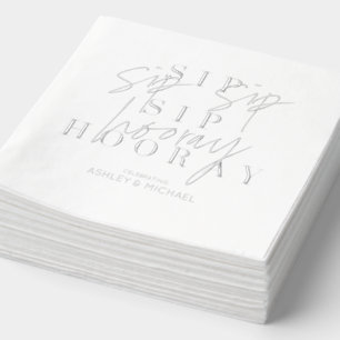 Sip Sip Hooray Modern Engagement Party Argent