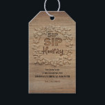Sip Sip Hooray Rustic Bridal Shower Gift Tags<br><div class="desc">Sip Sip Hooray Bridal Shower Tags</div>