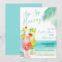 Sip Sip Hooray Tropical Cocktails Couple's Shower