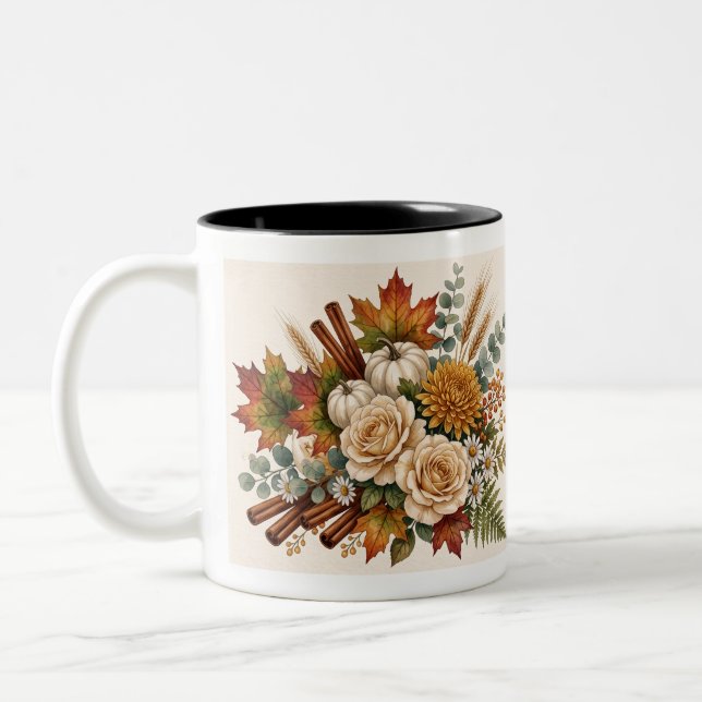 Sip Slowly Botanical Coffee Mug (Left)