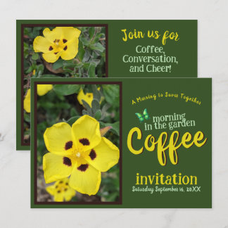 Sip Smile & Celebrate Coffee Morning in the Garden Invitation