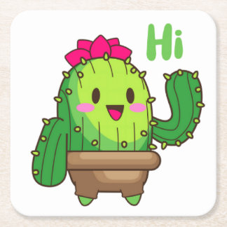 Sip & Smile Coaster – Cactus Says Hi