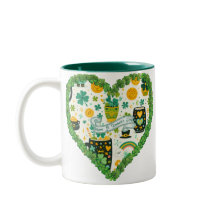 Sip Some Luck: Heart-Shaped St Patrick's Day Mug