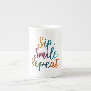 Sip, Sourire, Répéter - Spécialité Os Chine Mugs