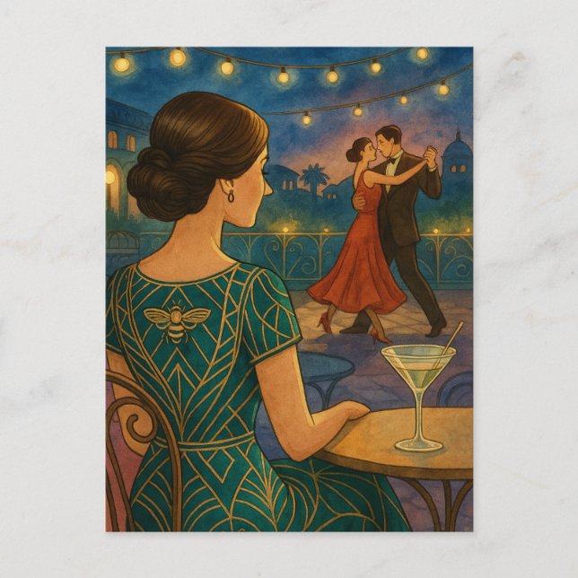 Sip. Sparkle. Repeat. Postcard (Front)