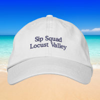 Sip Squad (Your Town) Funny Preppy Wine Baseball