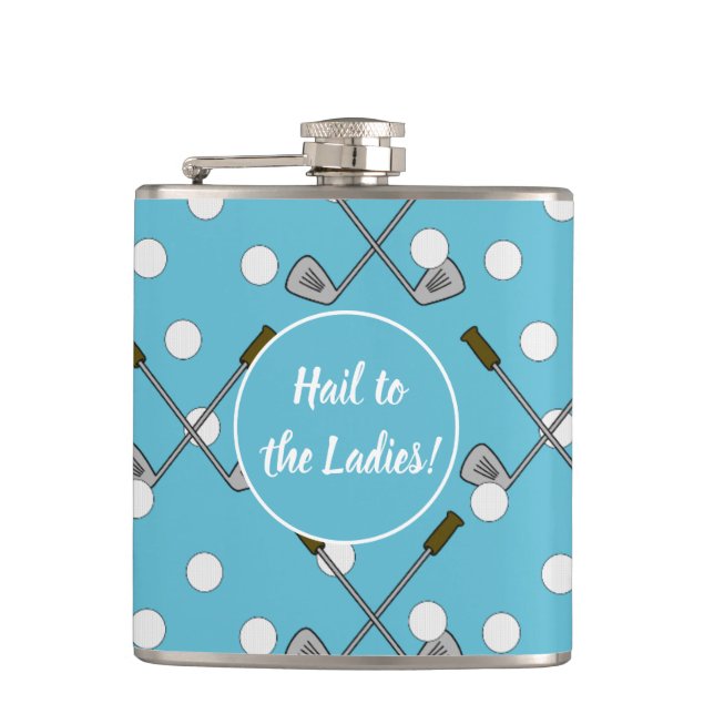Sip & Swing – Flasque de golf bleu clair (Devant)