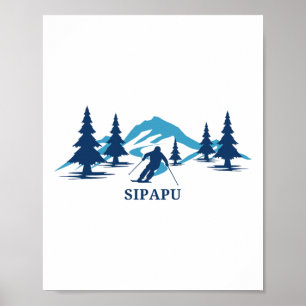 Sipapu New Mexico Ski Resort Skiing Skier Poster