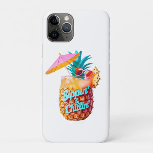 “Sippin’ & Chillin’” Tropical Vibe Drink iPhone 11 Pro Case