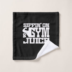 Sippin On Gym Juice - Mens Workout Shirts Funny Wash Cloth