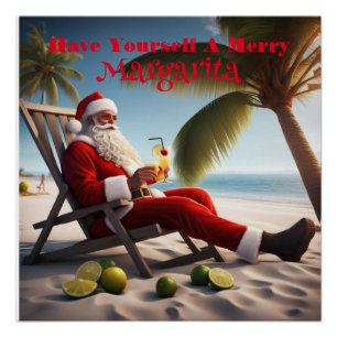 Sippin' Santa Poster