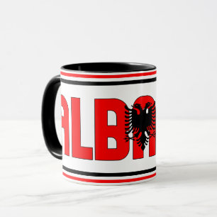 Sippin' with Albania Patriotic Coffee Mug