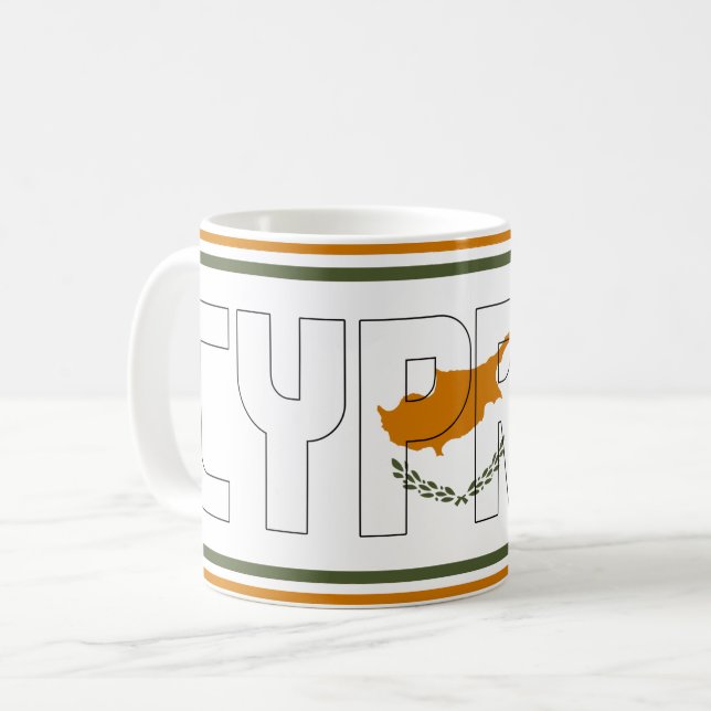 Sippin' with Cyprus Patriotic Coffee Mug (Front Left)