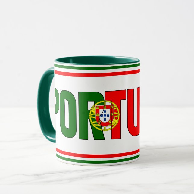 Sippin' with Portugal Patriotic Coffee Mug (Front Left)