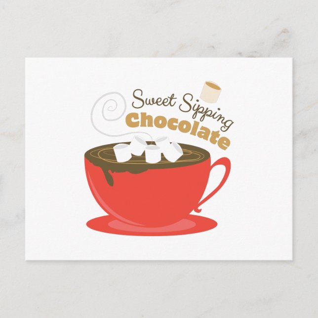 Sipping Chocolate Postcard (Front)