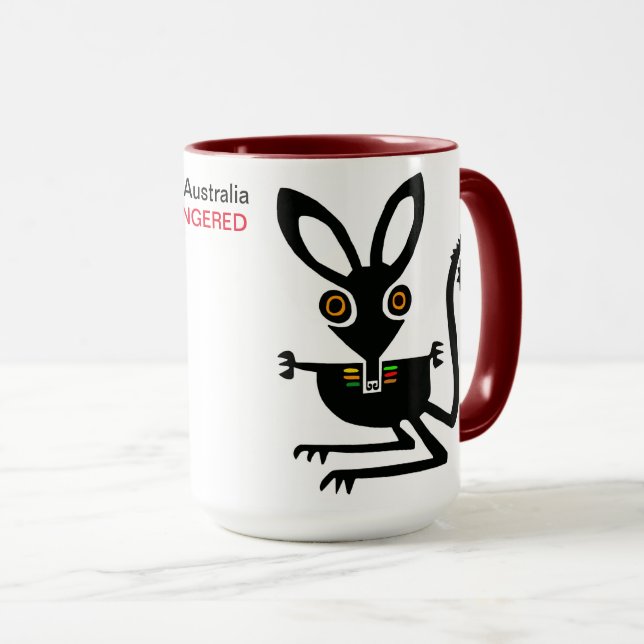 Sipping coffee! - Aussie - BILBY -Conservation - Mug (Front Right)