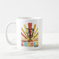 Sipping On Summer Vibes, Retro Sun, Cocktail Glass