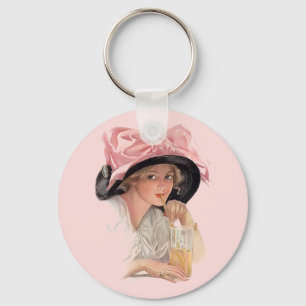 Sipping Soda Keychain