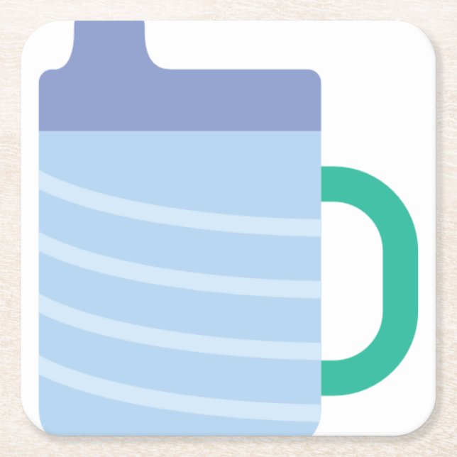sippy cup square paper coaster (Front)