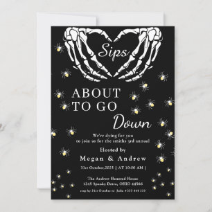 sips about to go down Party Halloween Invitation