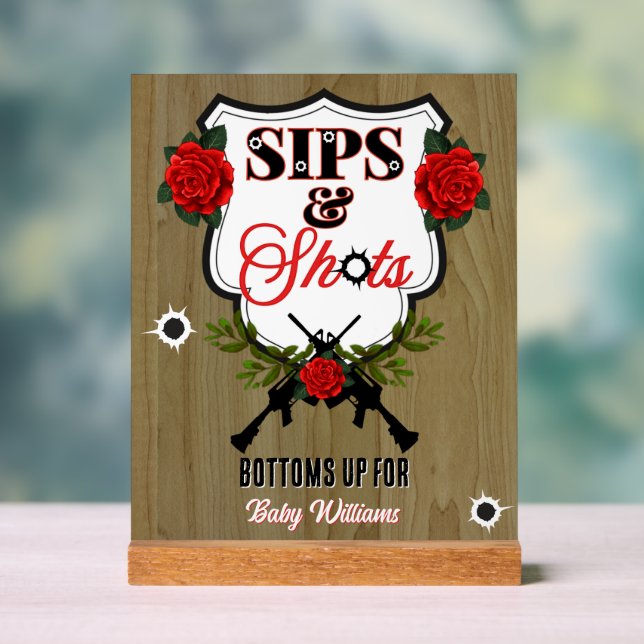 Sips & Shots Armes à feu ou Roses Révélation de ge (Neutre)