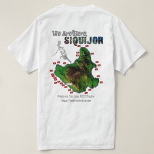 Siquijor Map【Back Print Only】 T-Shirt